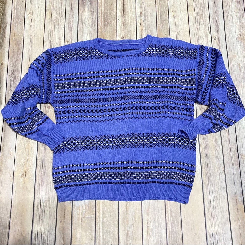 VINTAGE Oversized Crewneck Sweater Periwinkle